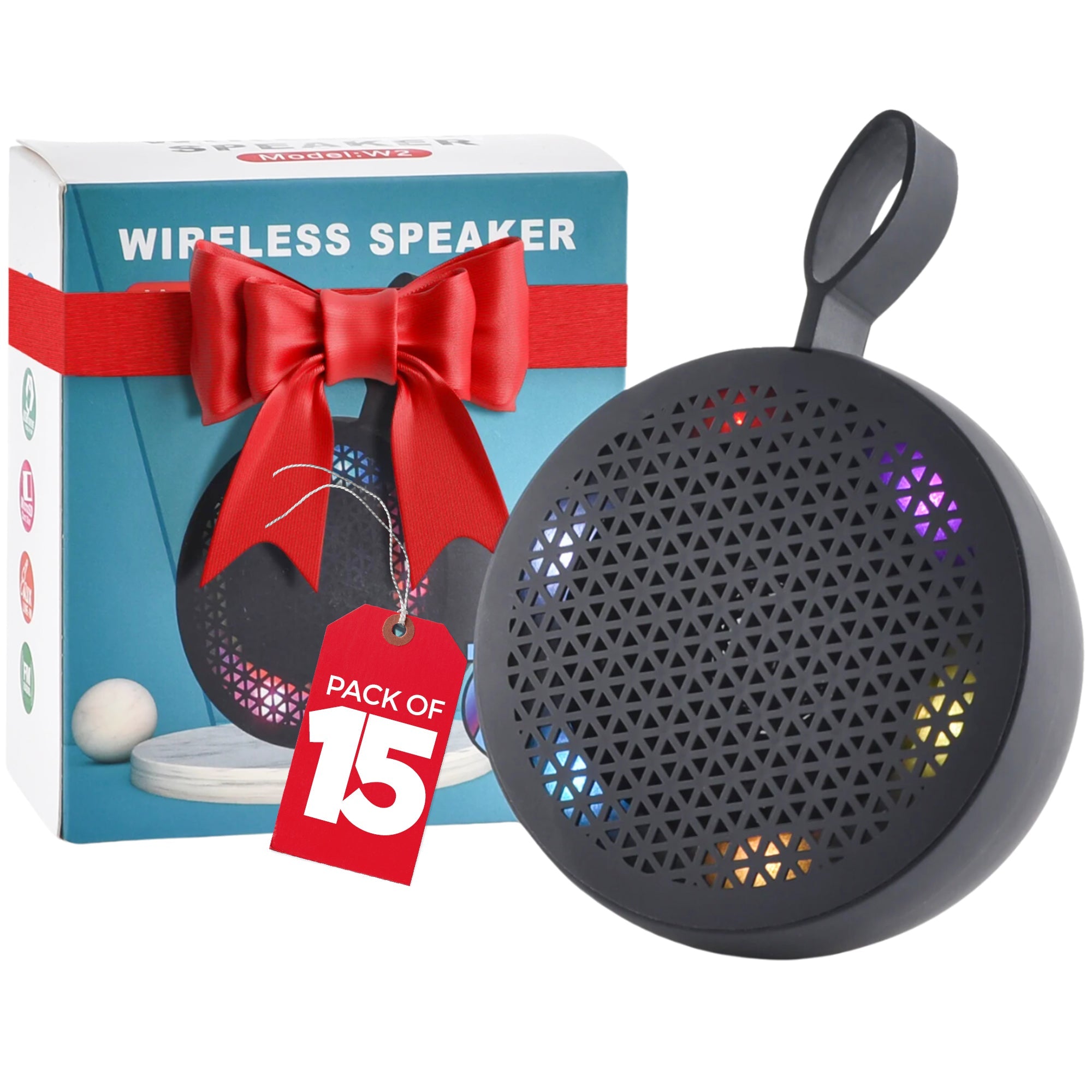 RISEBASS Water Resistant Bluetooth Shower Speaker, Handsfree Portable Speakerphone Control Buttons with LED Light, True Wireless Stereo for Bathroom, Kitchen, Hiking, Kayak, Beach, Gifts
