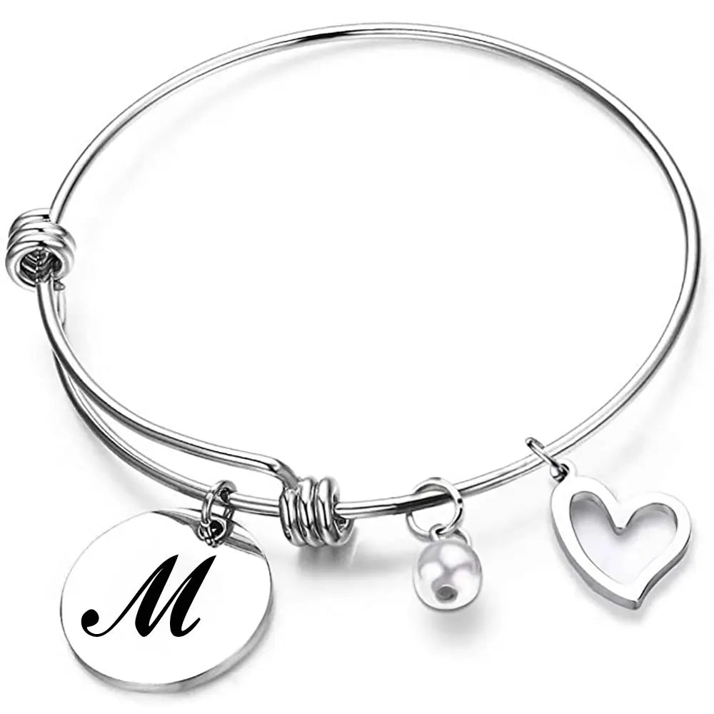 Bracelet Lettre Initiale Personnalisé Femme