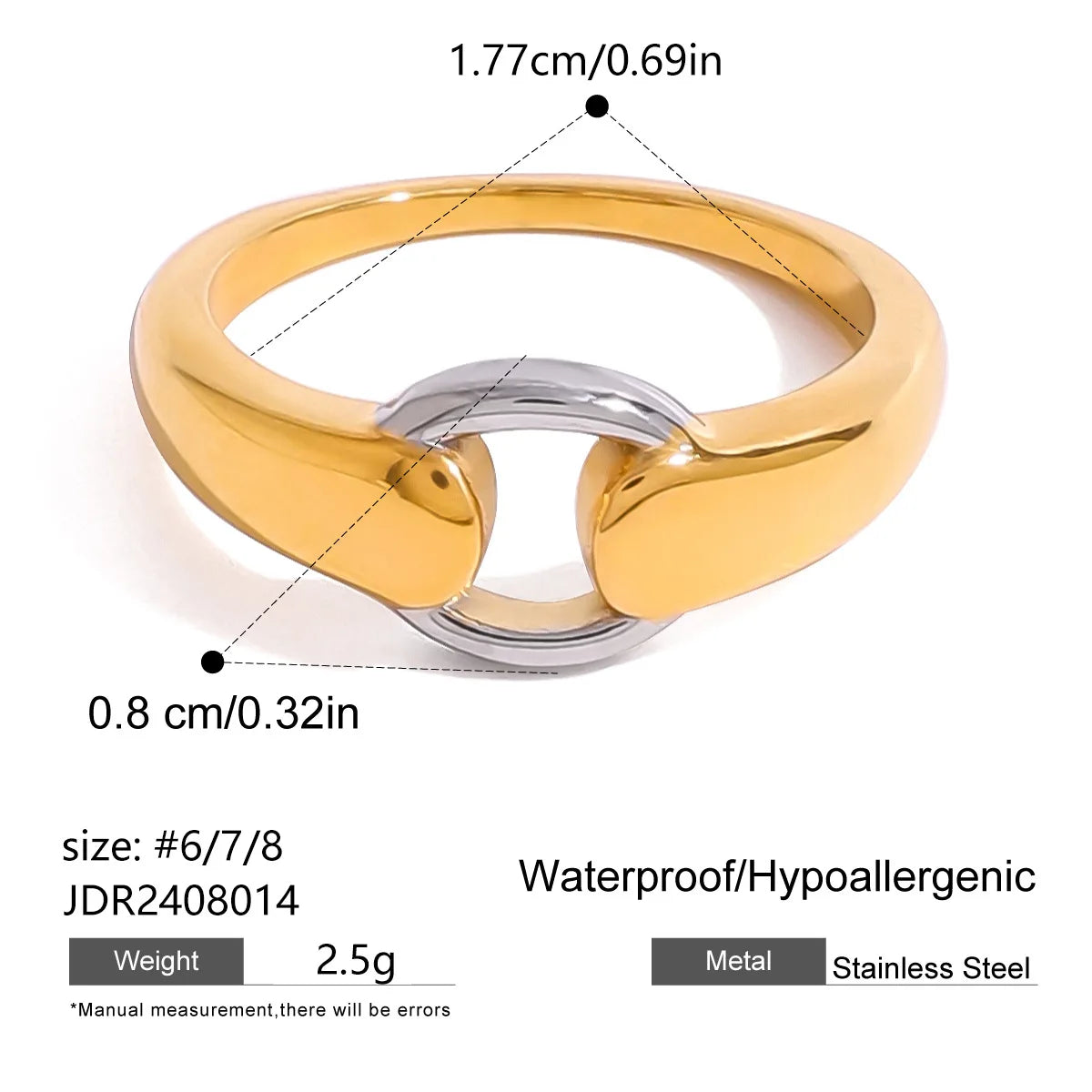 High-Grade Titanium Steel Opening Beaded Bracelet European American Style Jewelry Stainless Steel Color