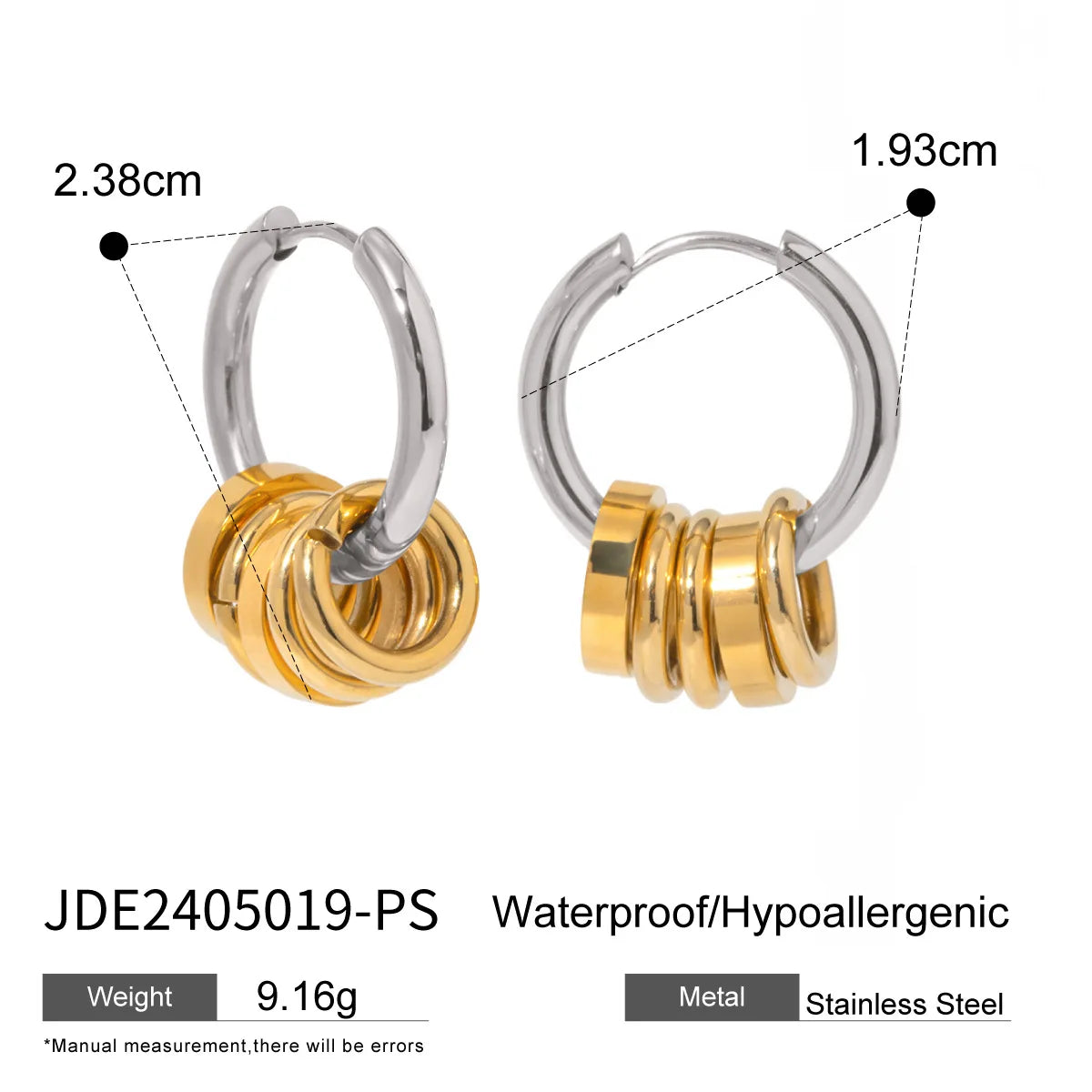 High-Grade Titanium Steel Opening Beaded Bracelet European American Style Jewelry Stainless Steel Color
