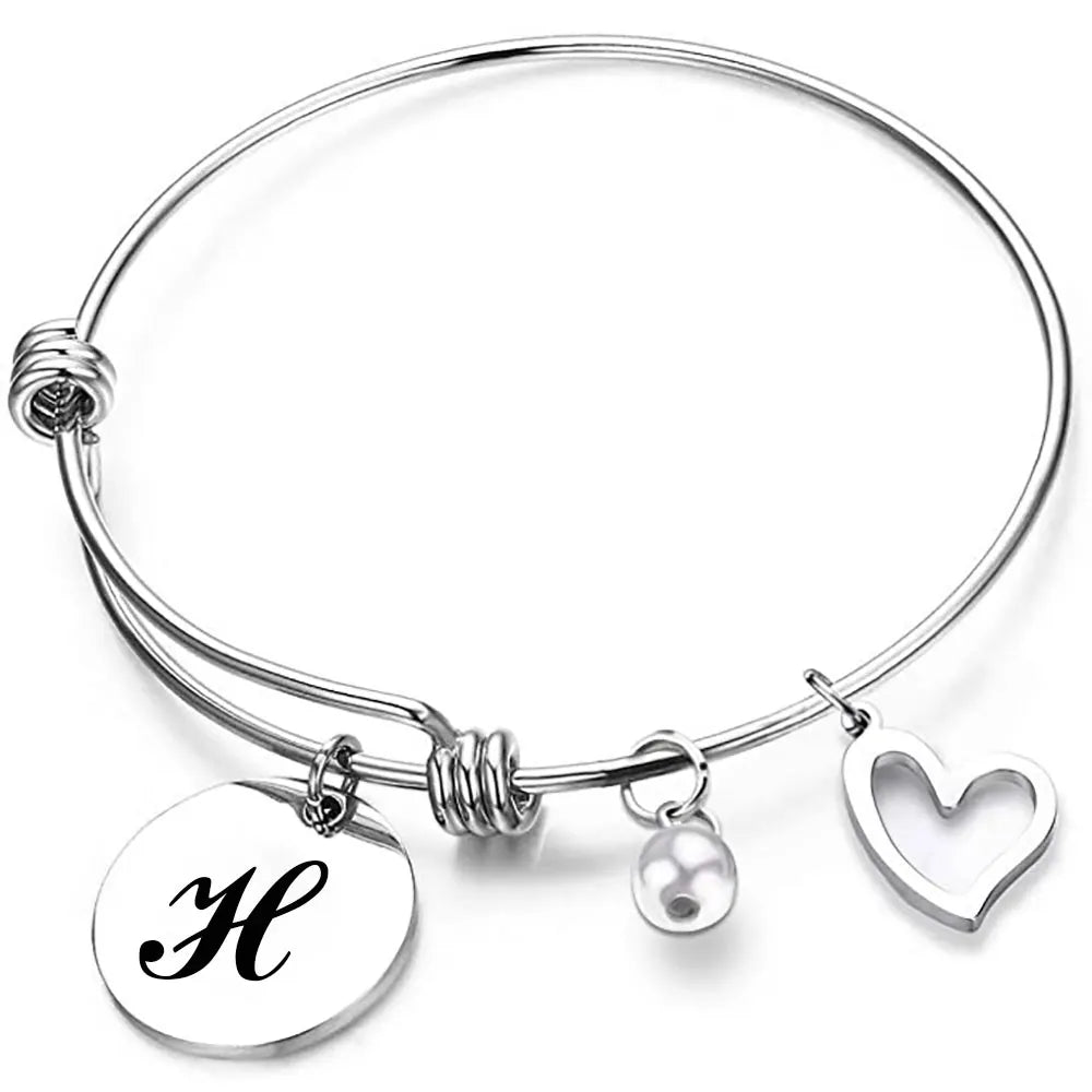 Bracelet Lettre Initiale Personnalisé Femme