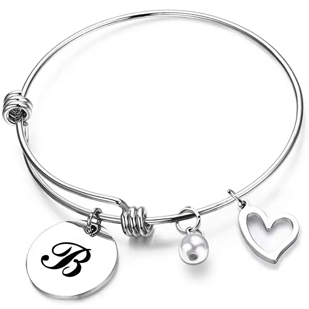Bracelet Lettre Initiale Personnalisé Femme