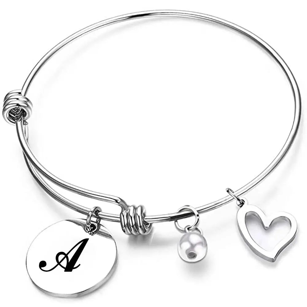 Bracelet Lettre Initiale Personnalisé Femme