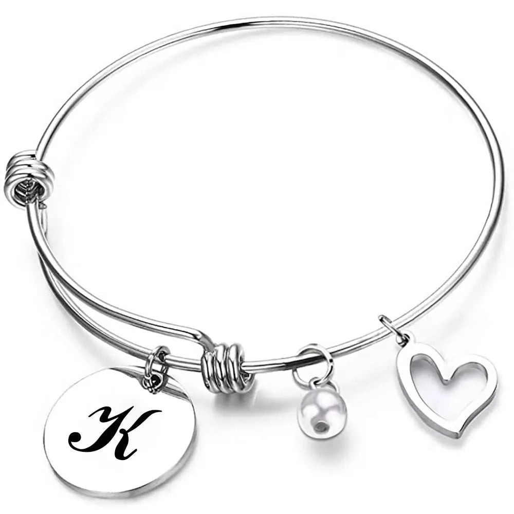 Bracelet Lettre Initiale Personnalisé Femme