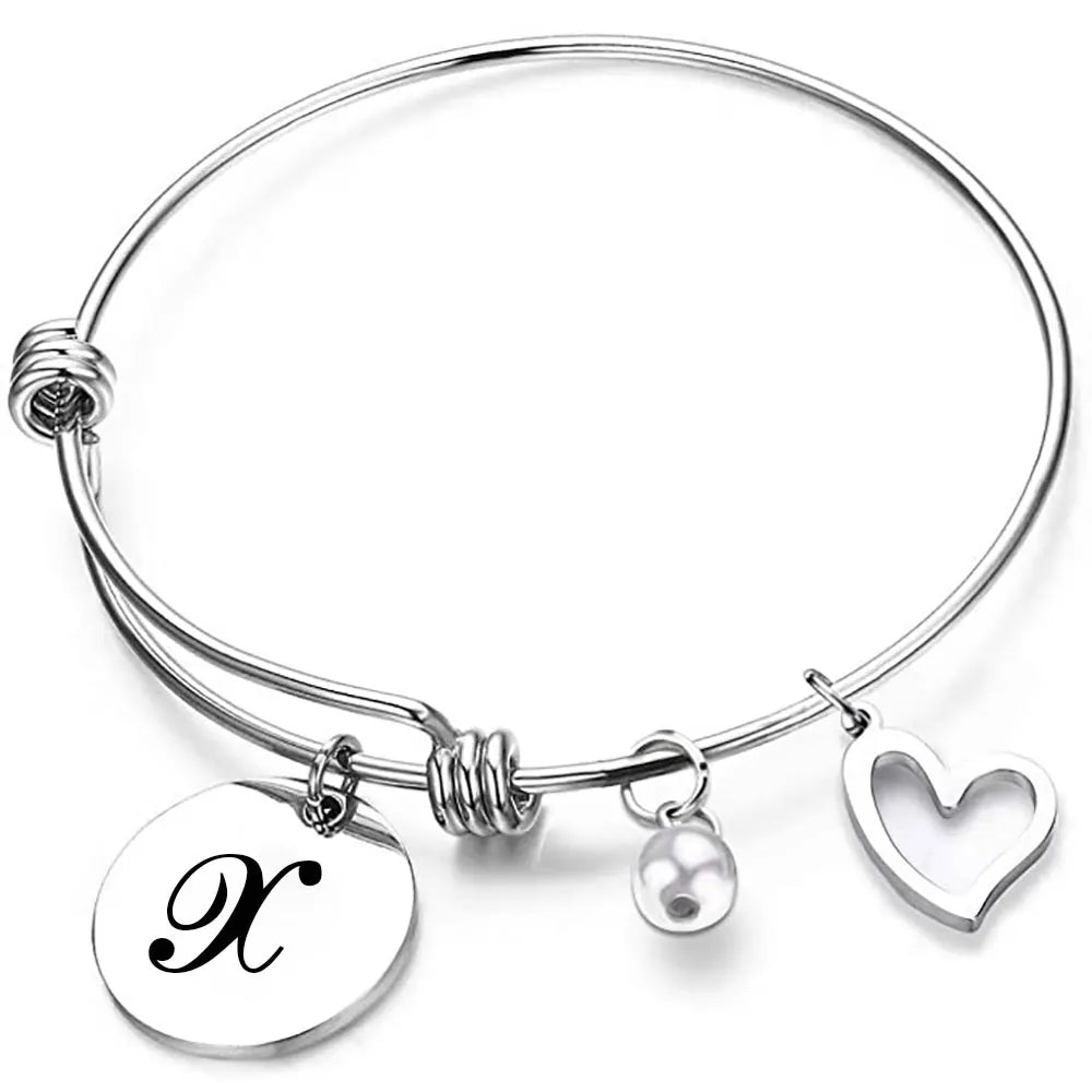 Bracelet Lettre Initiale Personnalisé Femme