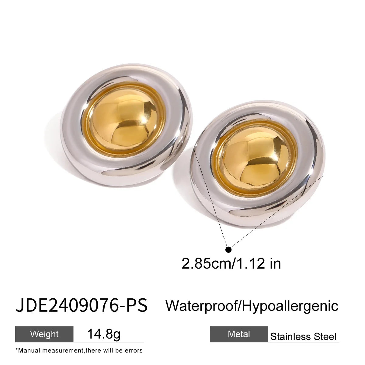 High-Grade Titanium Steel Opening Beaded Bracelet European American Style Jewelry Stainless Steel Color