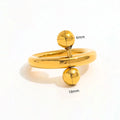 Bague Boule Mobile Anti-Stress Plaquée Or