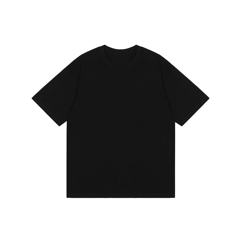2026 Summer 220g Pullover Round Neck Pure Cotton Short-Sleeved T-Shirt for Men and Women, Loose Casual Thick Versatile Top