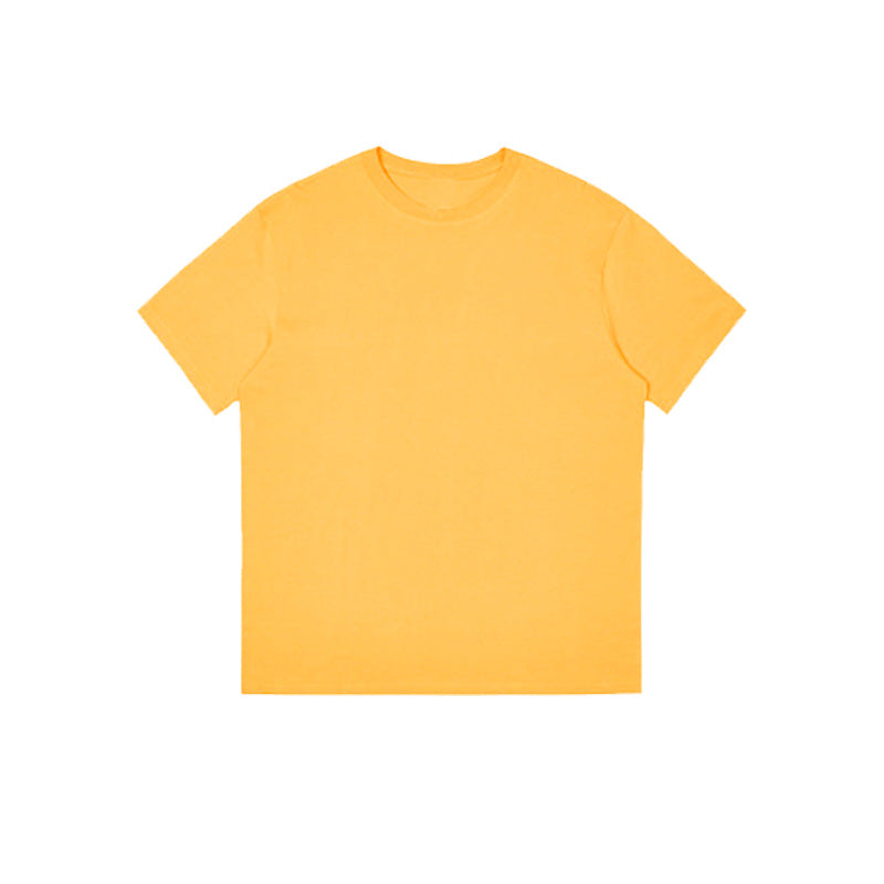 2026 Summer 220g Pullover Round Neck Pure Cotton Short-Sleeved T-Shirt for Men and Women, Loose Casual Thick Versatile Top