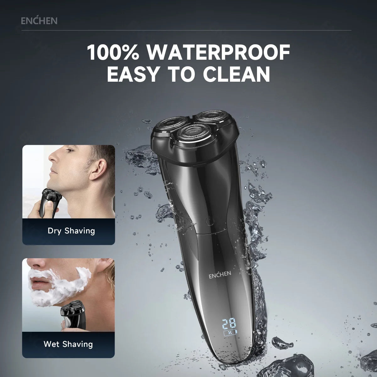 ENCHEN 3D Waterproof IPX7 Electric Shaver for Men