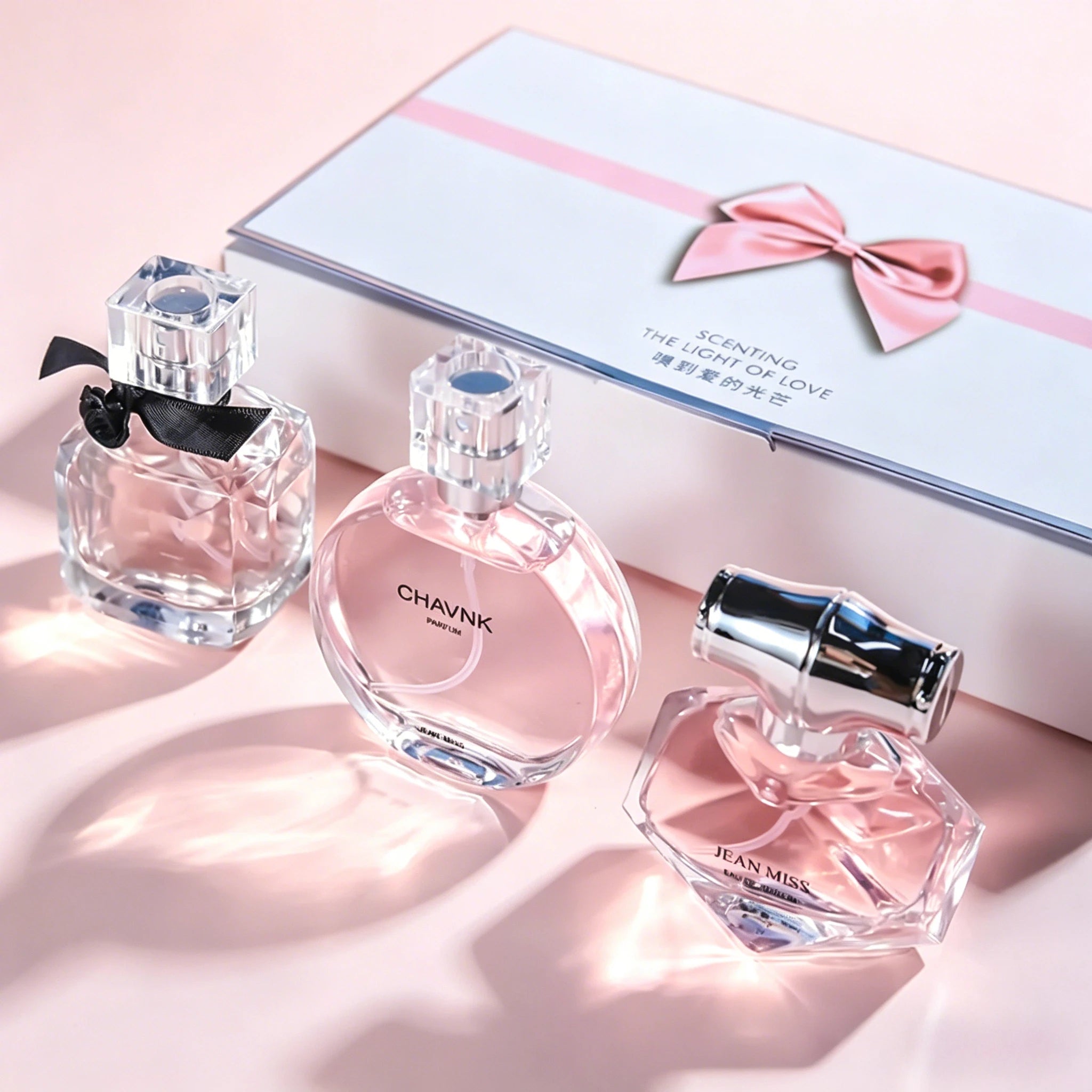 Women EDT Perfume Set 3Pcs Floral Natural Fresh Aroma Long Lasting Fragrance Comparable to Luxury Brand Scent Floral Perfume