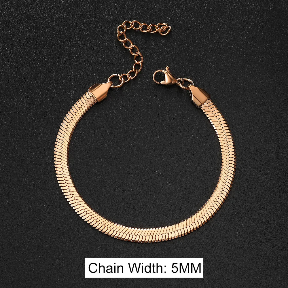 Men's Stainless Steel Snake Chain Bracelet