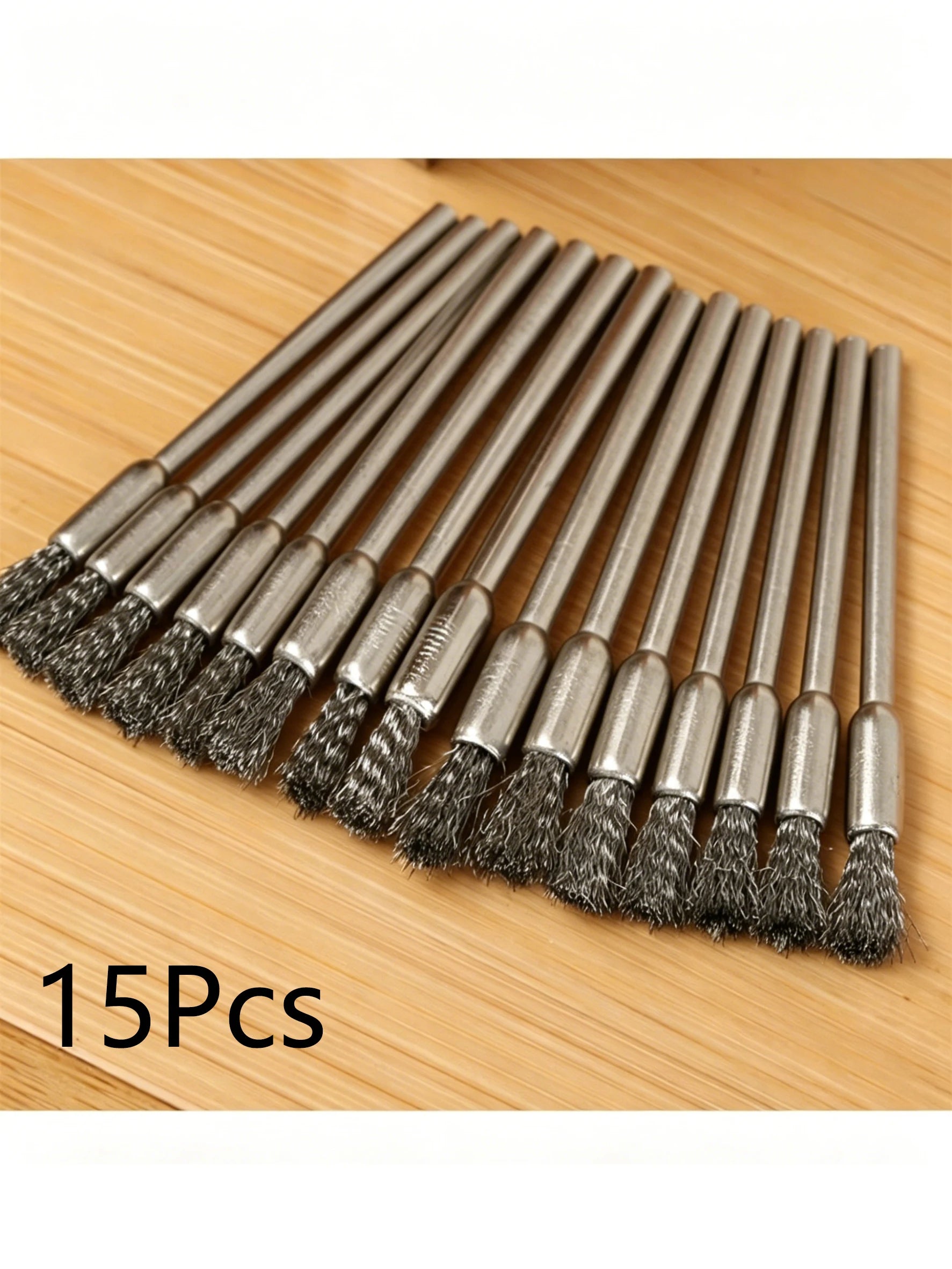 10Pcs Stainless Steel Wire Brushes with a 3.17mm Handle - Ideal for Rotating Tools, Ideal for Cleaning, Rust Removal and Sanding