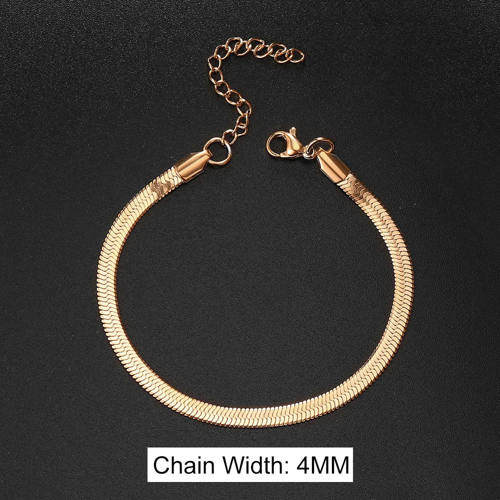 Men's Stainless Steel Snake Chain Bracelet