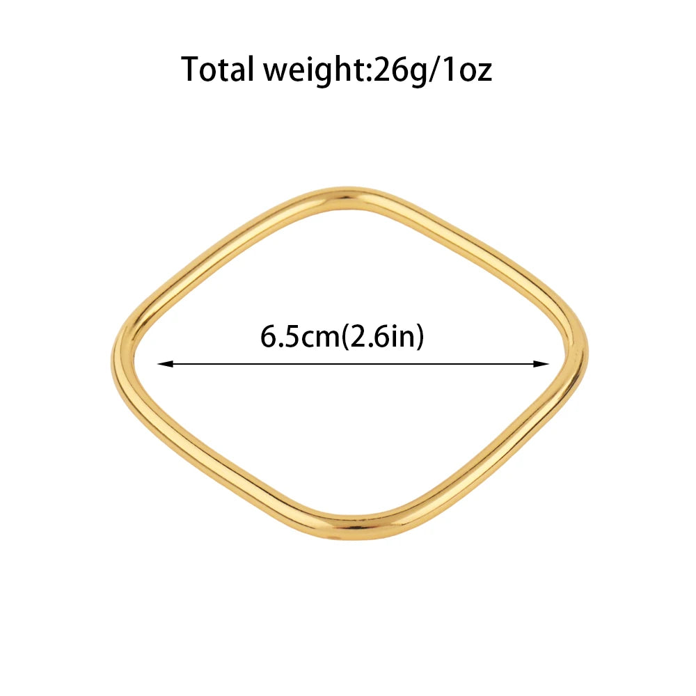 Women's Thick Glossy Gold-Plated Bracelet