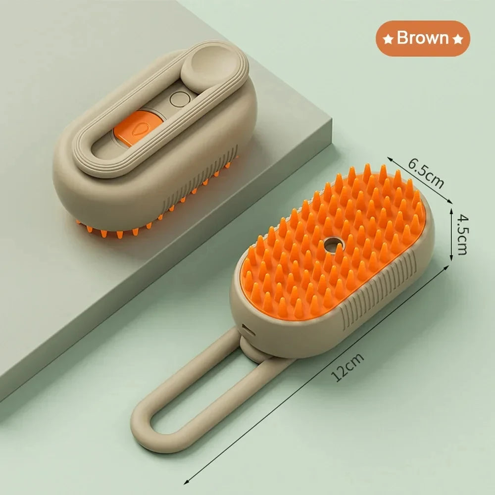 4-in-1 Steam Brush for Cats and Dogs
