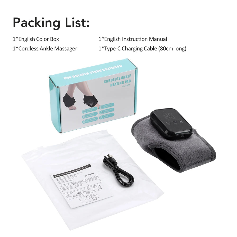Rechargeable Heated Massage Bracelet – Wrist, Ankle, Hand