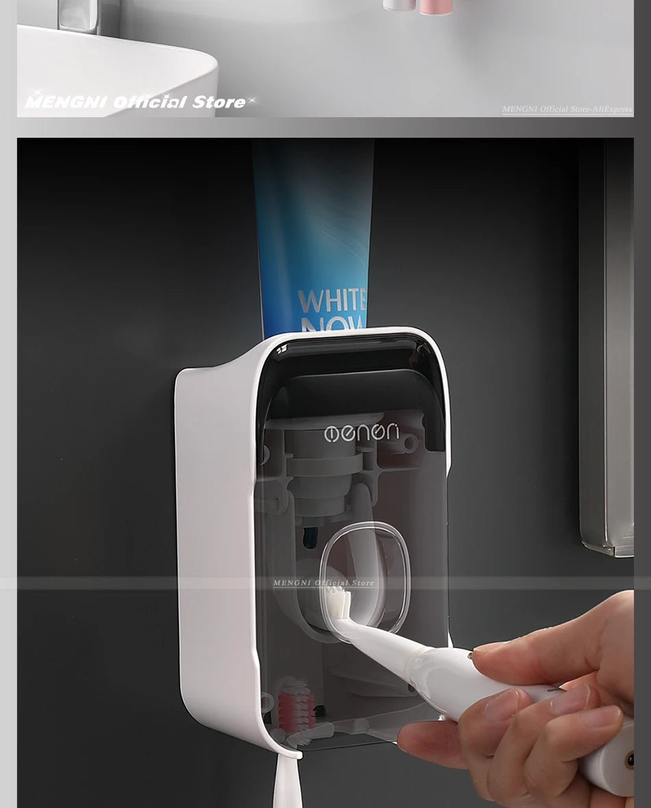 No-Drill Wall-Mounted Toothpaste Dispenser