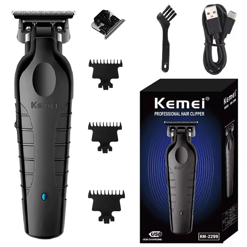 Kemei Cordless Beard Trimmer – 0mm Cut