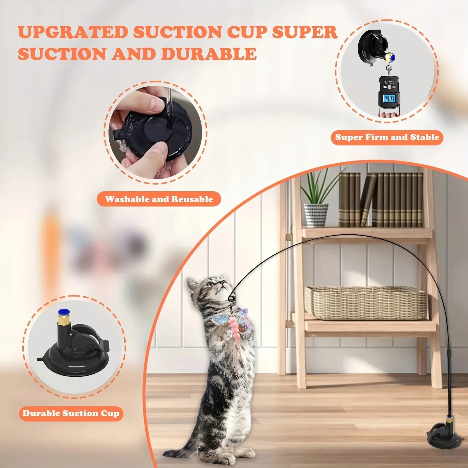 Interactive Cat Wand Toy – Bell &amp; Feathers