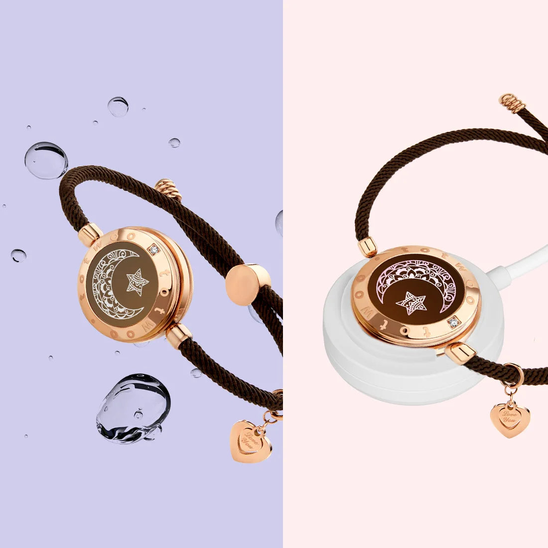 Connected Couple Bracelets – Vibration &amp; Light, Long Distance