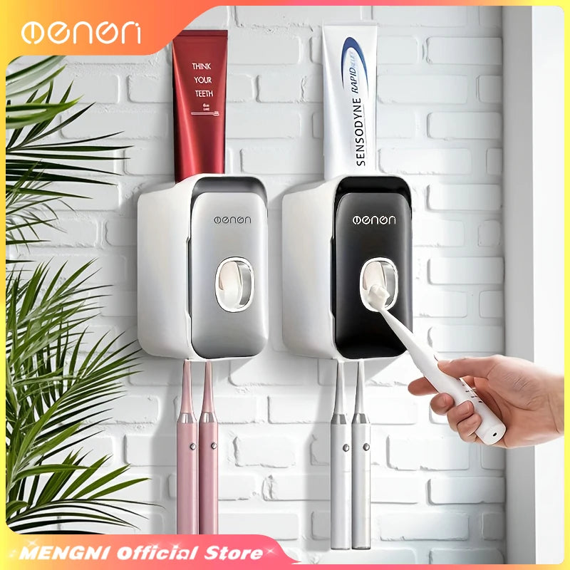 No-Drill Wall-Mounted Toothpaste Dispenser
