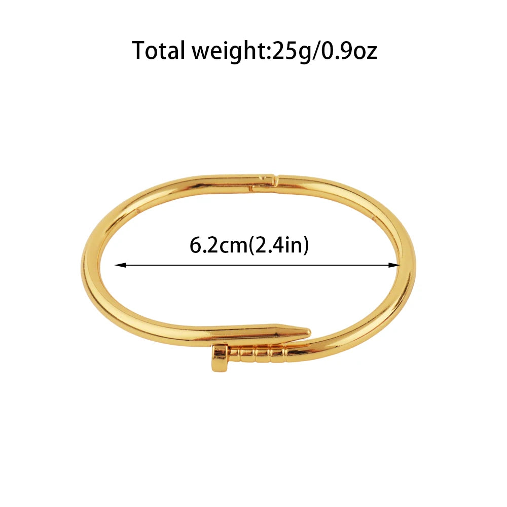 Women's Thick Glossy Gold-Plated Bracelet