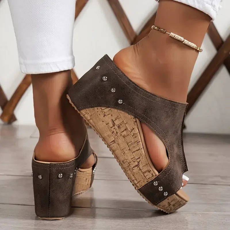 Women Sandals Women Luxury Casual Sandals Roman Open Toe Platform Designer Sandals 2025 New Summer Women Retro Wedges Shoes