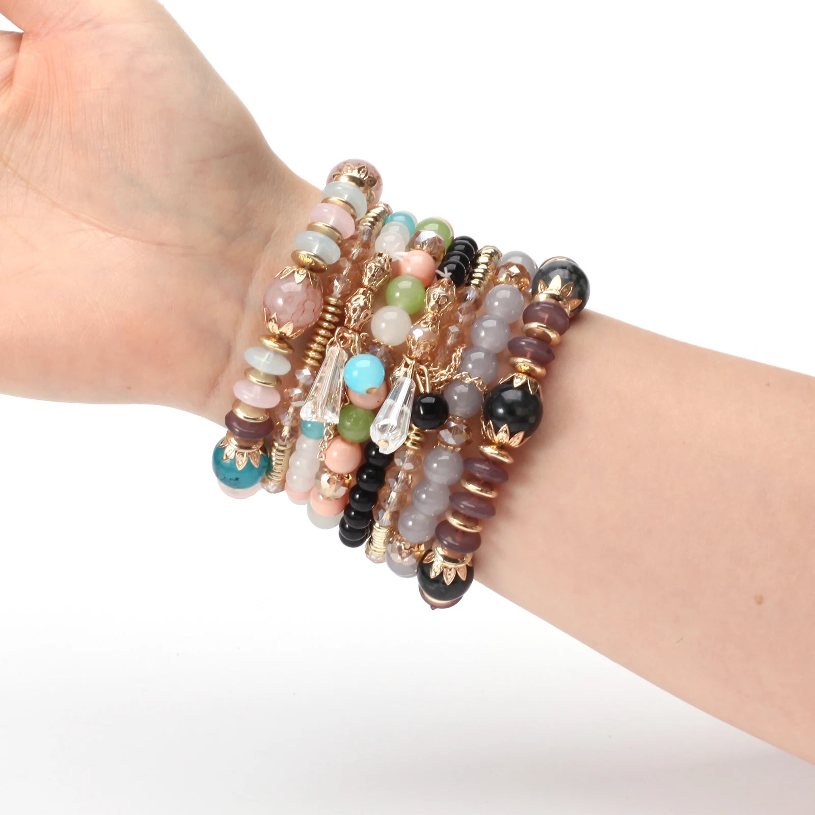 Colorful Bohemian Stackable Beaded Bracelets