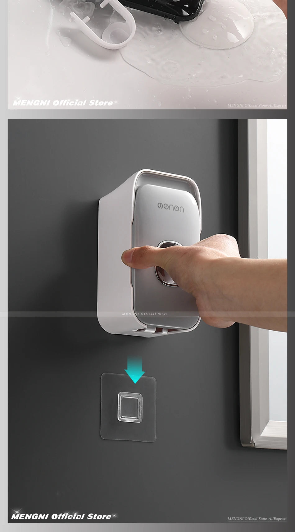 No-Drill Wall-Mounted Toothpaste Dispenser