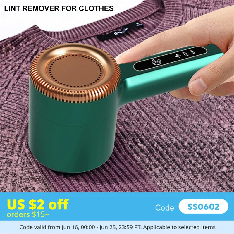 Rechargeable USB Electric Lint &amp; Fuzz Shaver