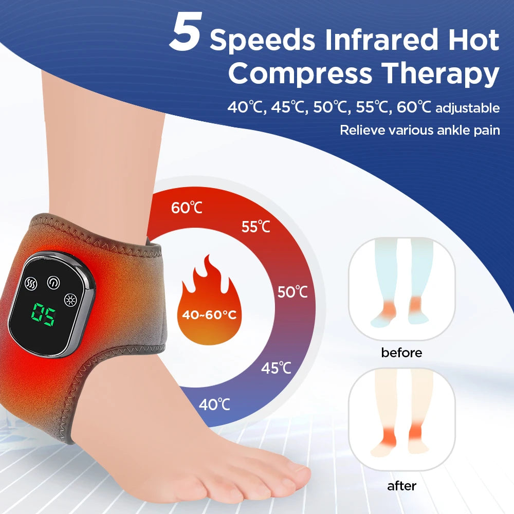 Rechargeable Heated Massage Bracelet – Wrist, Ankle, Hand