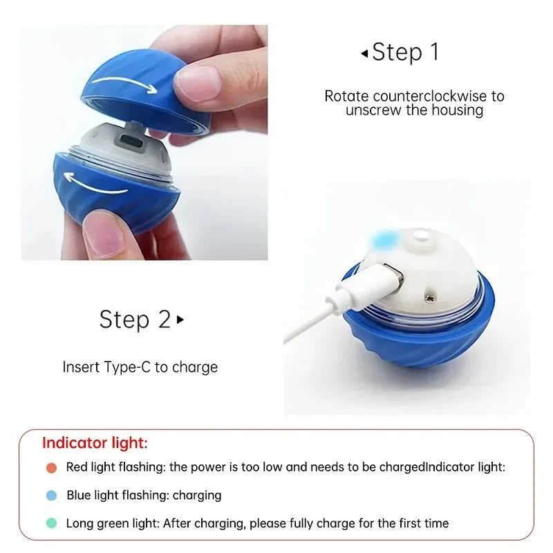 Automatic Interactive Dog Ball – USB Rechargeable