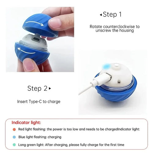 Automatic Interactive Dog Ball – USB Rechargeable