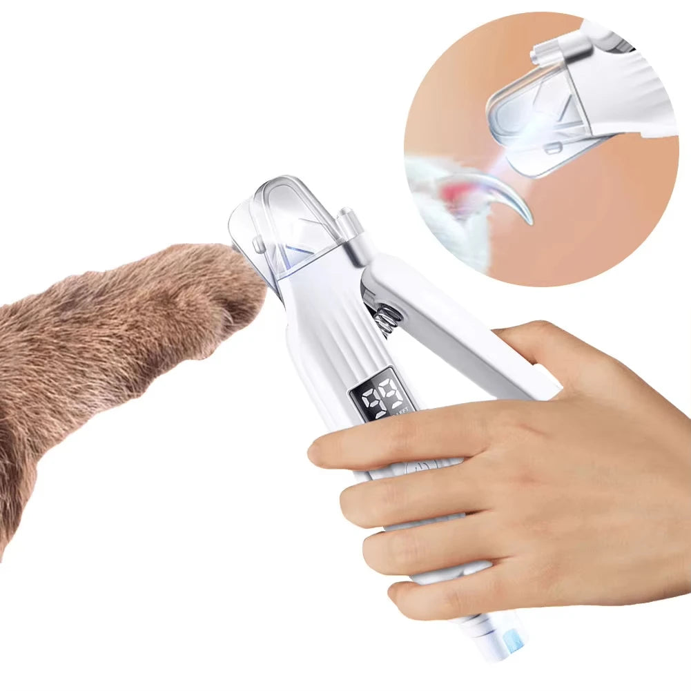 2-in-1 Electric Pet Nail Grinder with LED for Dogs and Cats