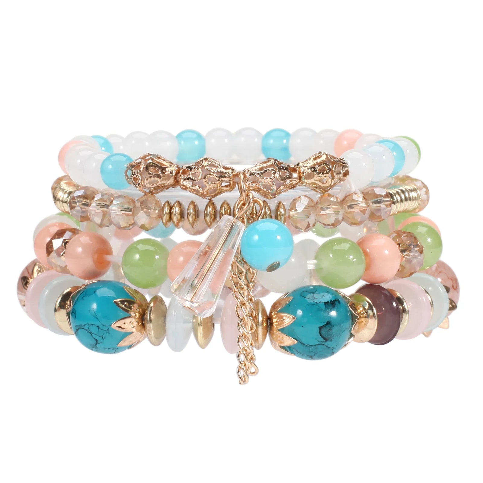Colorful Bohemian Stackable Beaded Bracelets