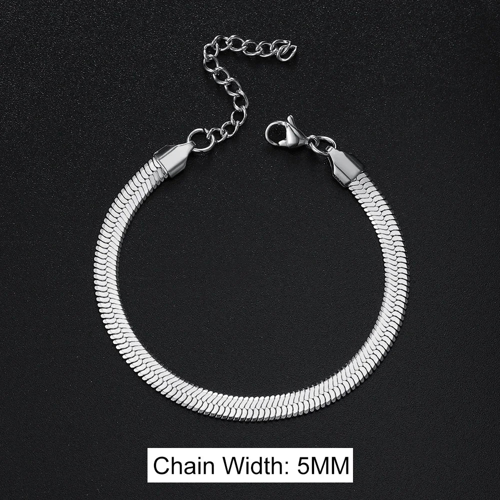 Men's Stainless Steel Snake Chain Bracelet