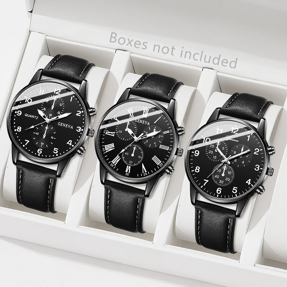 3-Watch Gift Set for Men – Retro Business Style