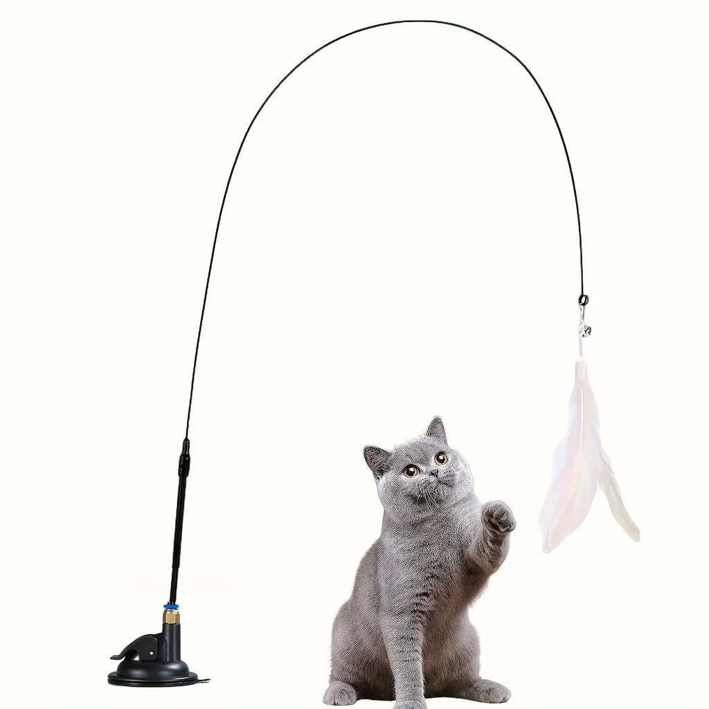 Interactive Cat Wand Toy – Bell &amp; Feathers