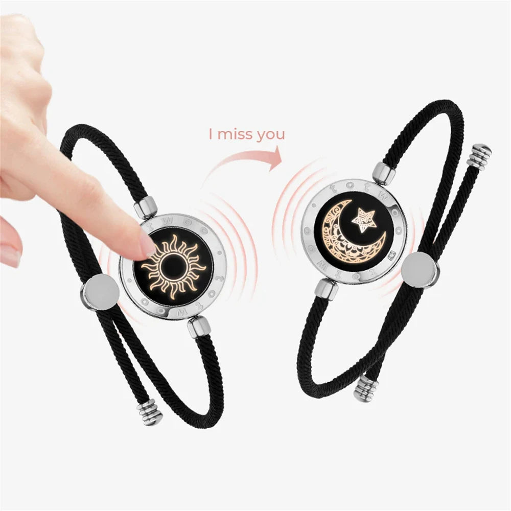 Connected Couple Bracelets – Vibration &amp; Light, Long Distance