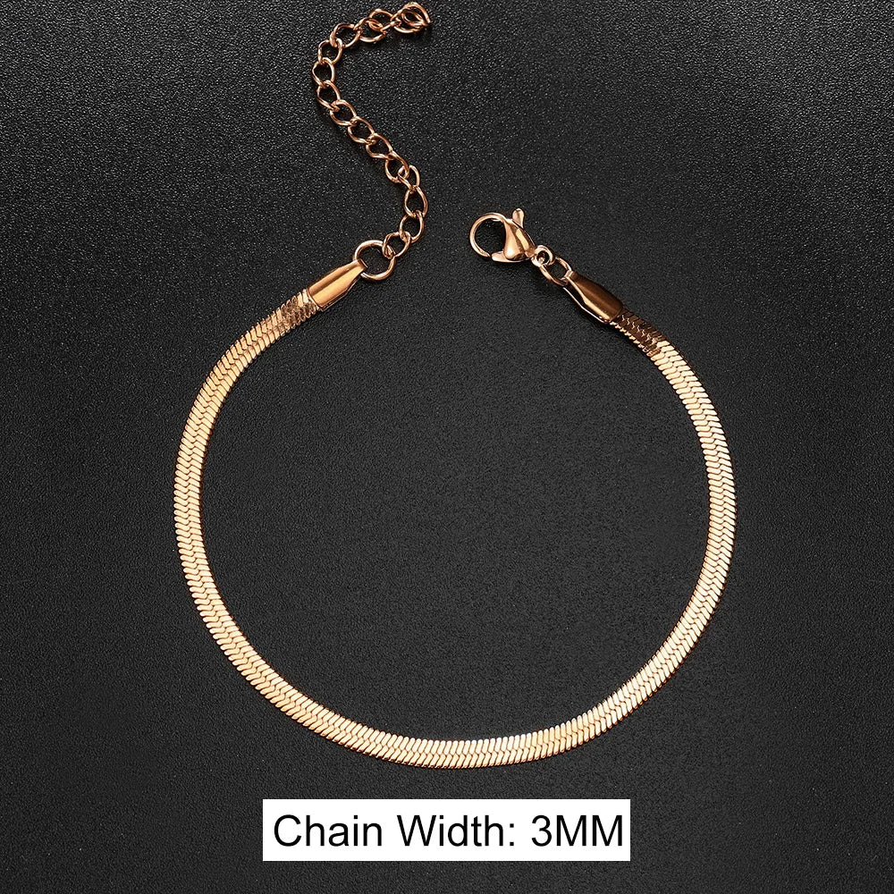 Men's Stainless Steel Snake Chain Bracelet