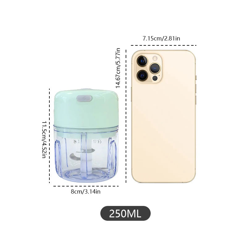Rechargeable Electric Garlic Chopper 250ml