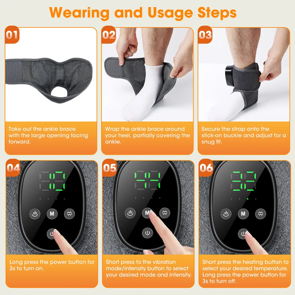 Rechargeable Heated Massage Bracelet – Wrist, Ankle, Hand