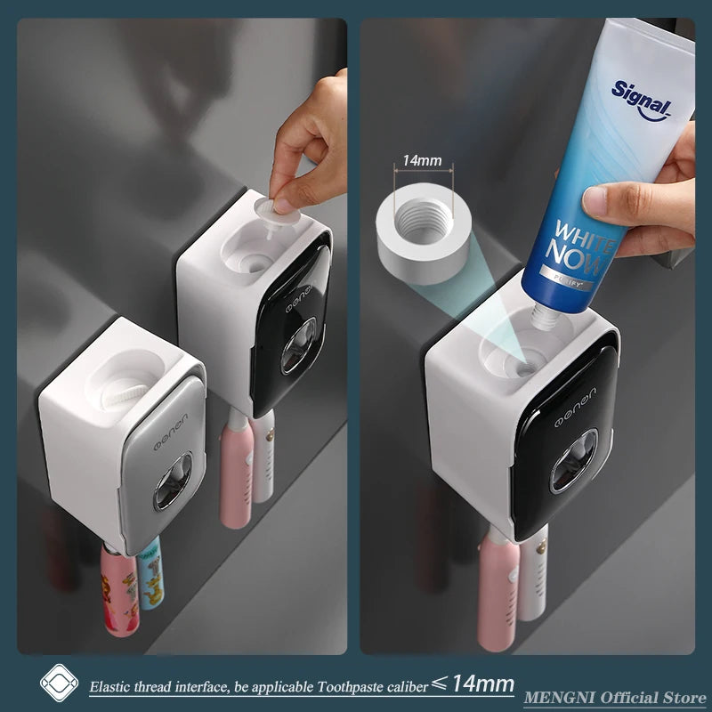 No-Drill Wall-Mounted Toothpaste Dispenser