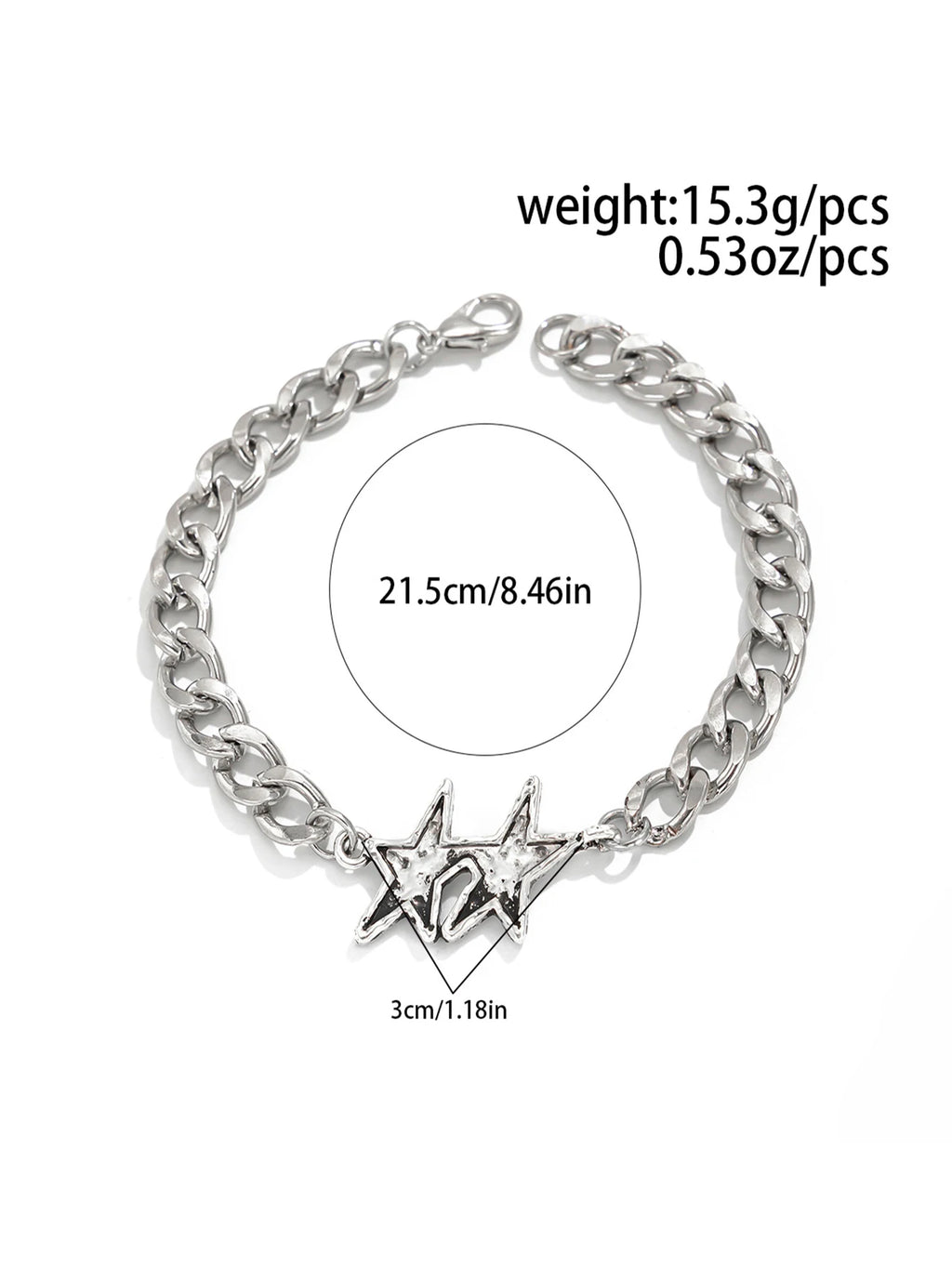 Unisex Retro Double Star Bracelet