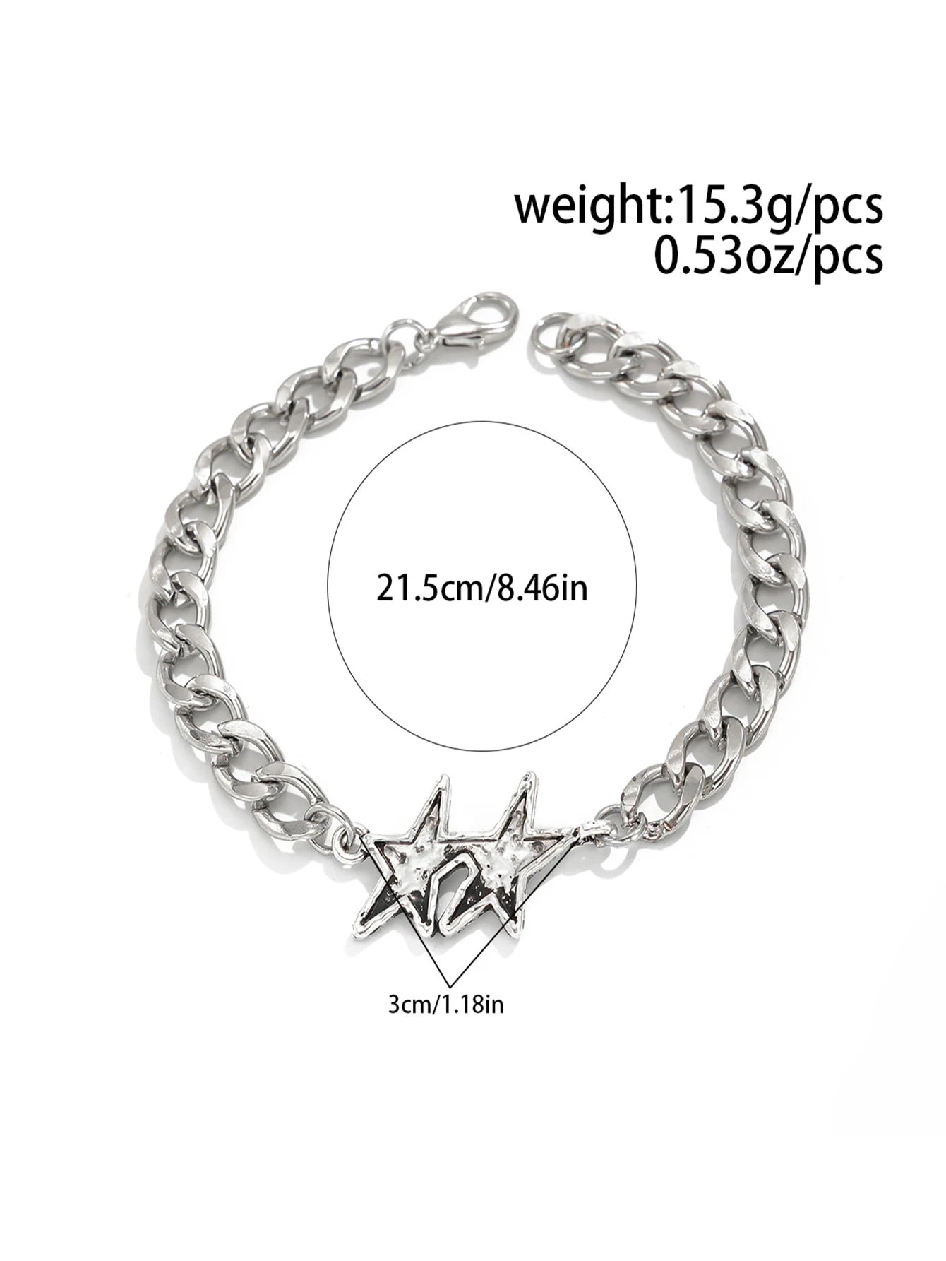 Unisex Retro Double Star Bracelet