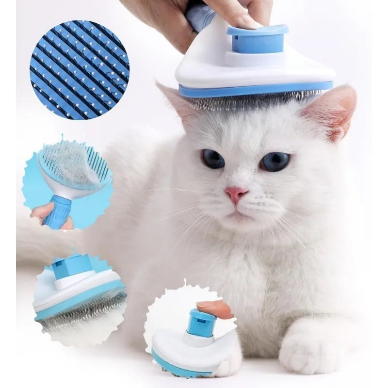 Self-Cleaning Brush-Comb for Dogs and Cats