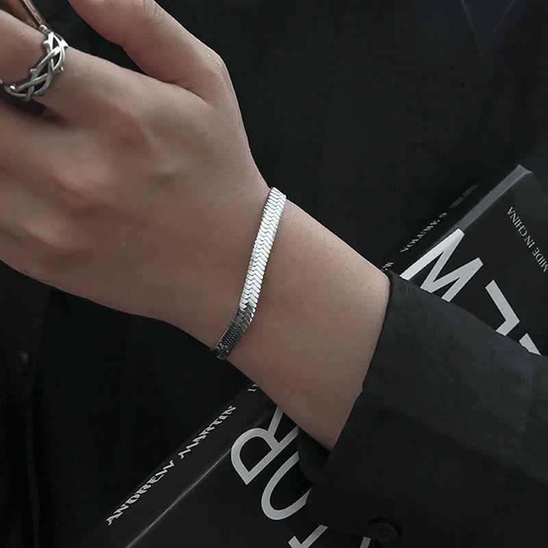 Men's Stainless Steel Snake Chain Bracelet