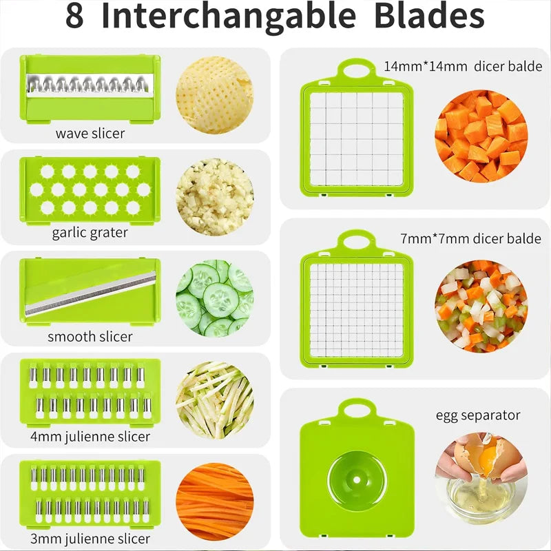 Advanced Vegetable Cutter - Wave Cut Pattern, Decorative Ridges for Veggies, Single Piece