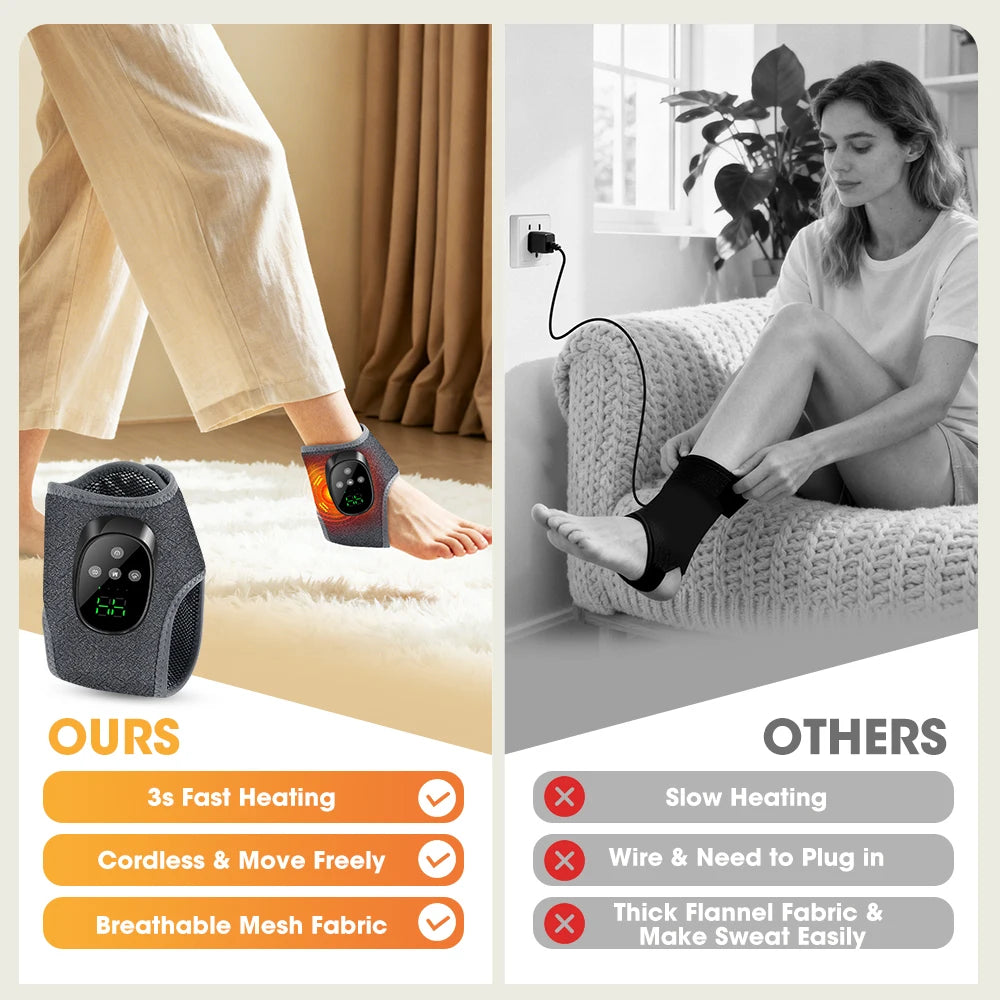 Rechargeable Heated Massage Bracelet – Wrist, Ankle, Hand